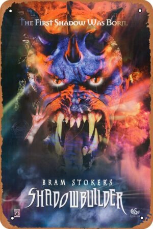 GYMBED Vintage Movie Tin Sign,Bram Stoker's Shadow Builder Poster Vintage Metal Sign Retro Wall Decor 12x8 Inches