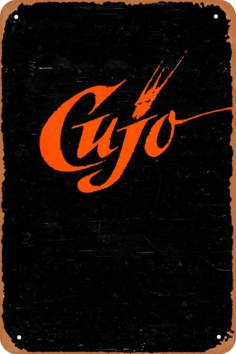 GYMBED Vintage Movie Tin Sign,Cujo Poster Vintage Metal Sign Retro Wall Decor 12x8 Inches