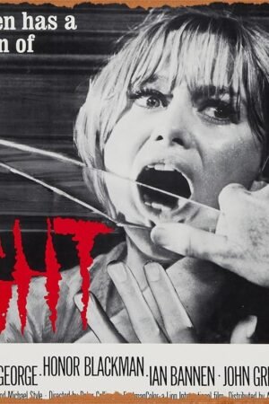 GYMBED Vintage Movie Tin Sign,Fright 1972 Poster Vintage Metal Sign Retro Wall Decor 12x8 Inches