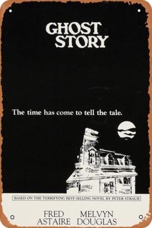 GYMBED Vintage Movie Tin Sign,Ghost Story Poster Vintage Metal Sign Retro Wall Decor 12x8 Inches