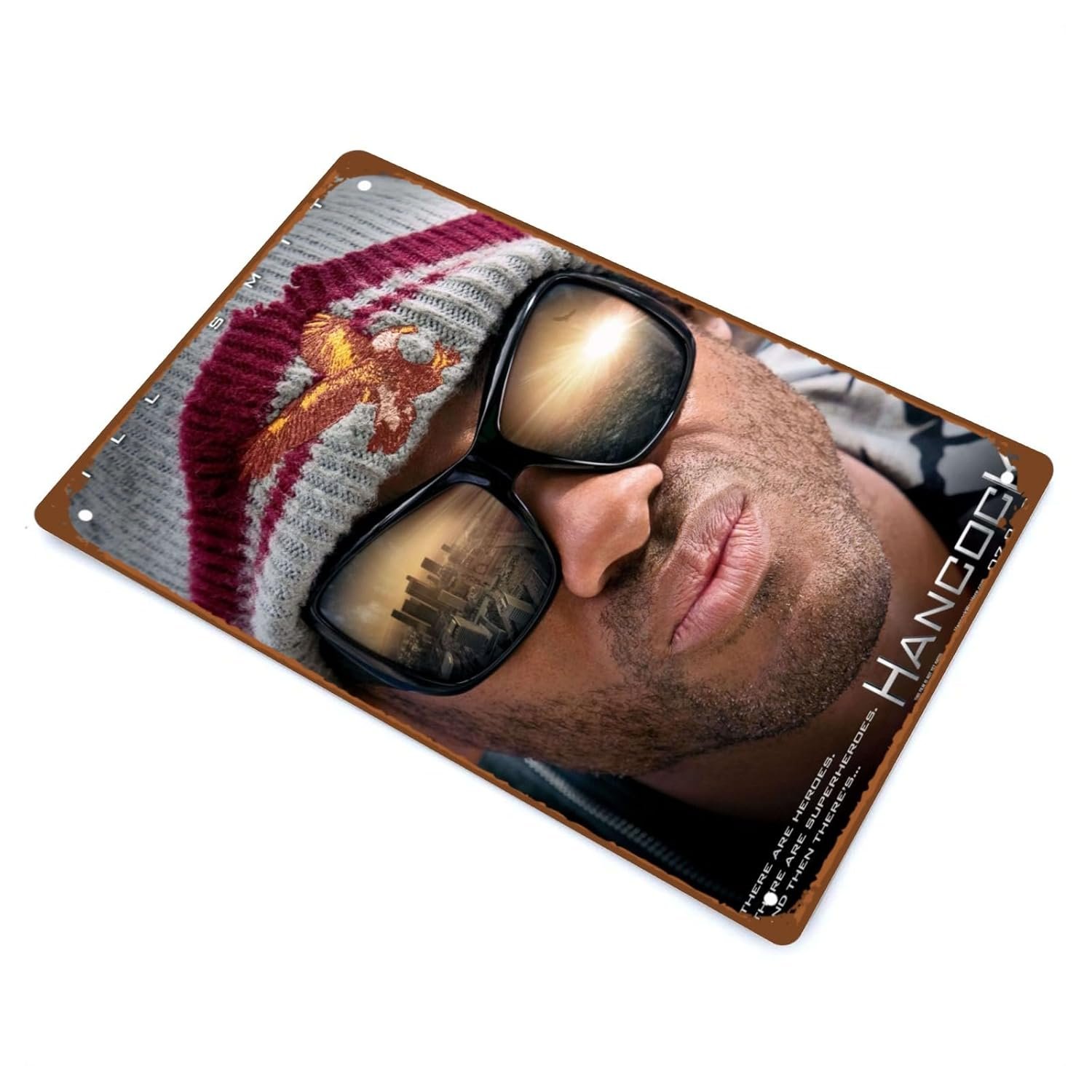 Hancock Movie Man Cave Decor Classic Film Poster Metal Wall Tin Sign Retro Gift Vintage Decorations 8"x12"