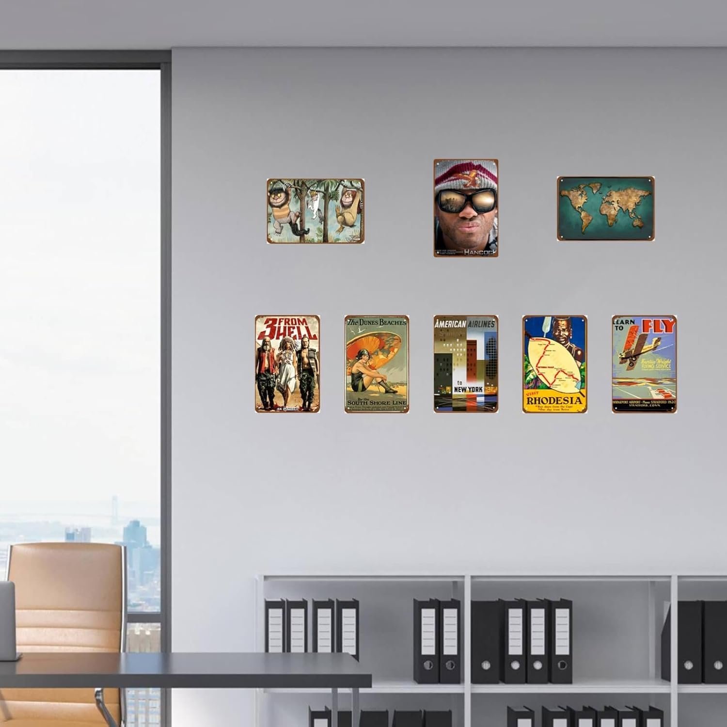 Hancock Movie Man Cave Decor Classic Film Poster Metal Wall Tin Sign Retro Gift Vintage Decorations 8"x12"