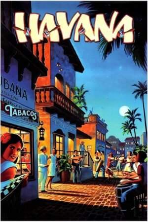 Havana - Cuba Vintage Travel Poster (24x36Inches)