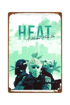 Heat Film Metal Wall Tin Sign Action Movies Classic Movies Poster Man Cave Decor Retro Gift Vintage Decorations 8"x12"