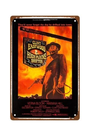 High Plains Drifter Movie Man Cave Decor Canvases For Painting Metal Wall Tin Sign Retro Gift Vintage Decorations 8"x12"