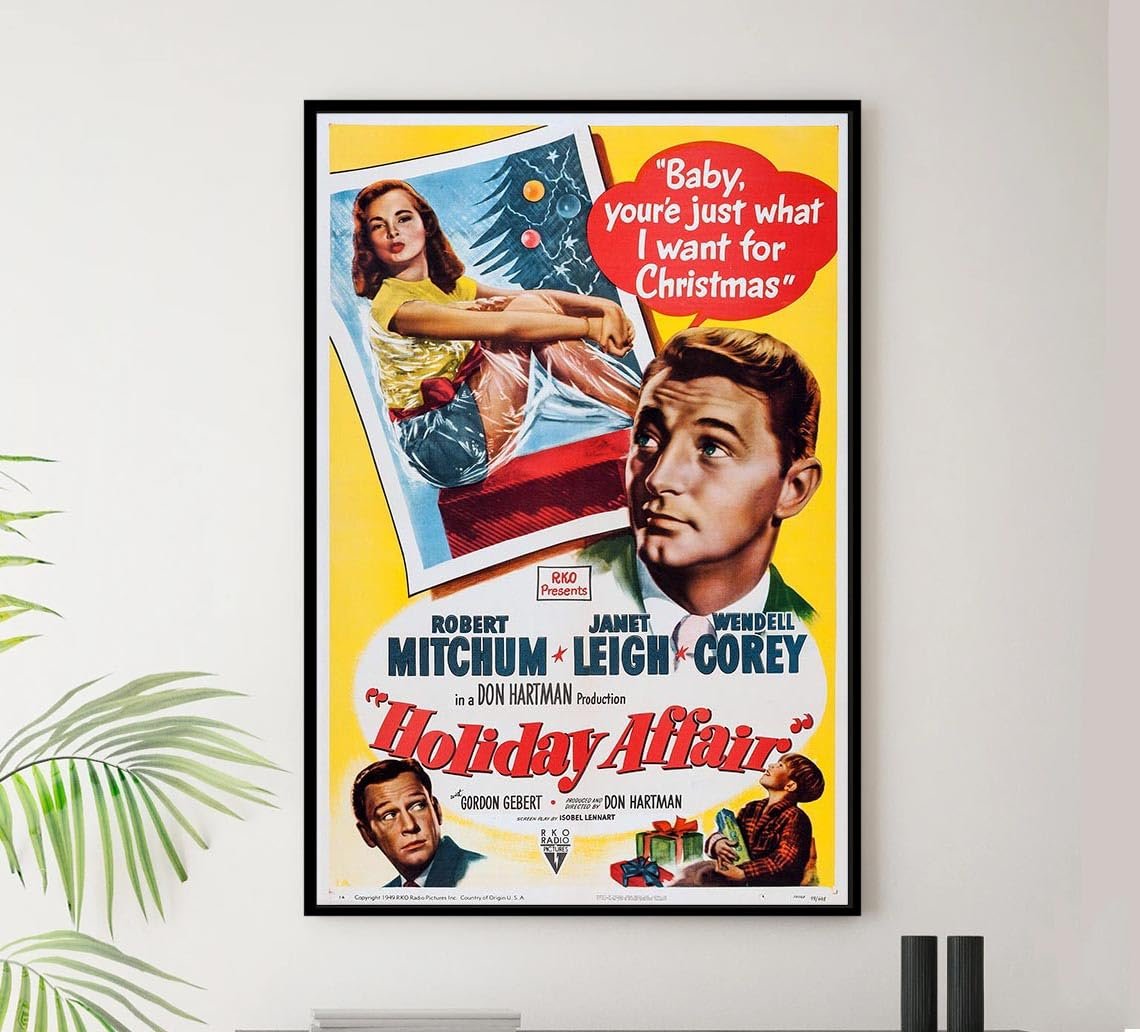 Holiday Affair 1949 v2 - Robert Mitchum - Vintage Classic Movie Poster-12 x 18 Inches
