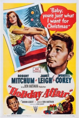 Holiday Affair 1949 v2 - Robert Mitchum - Vintage Classic Movie Poster-12 x 18 Inches