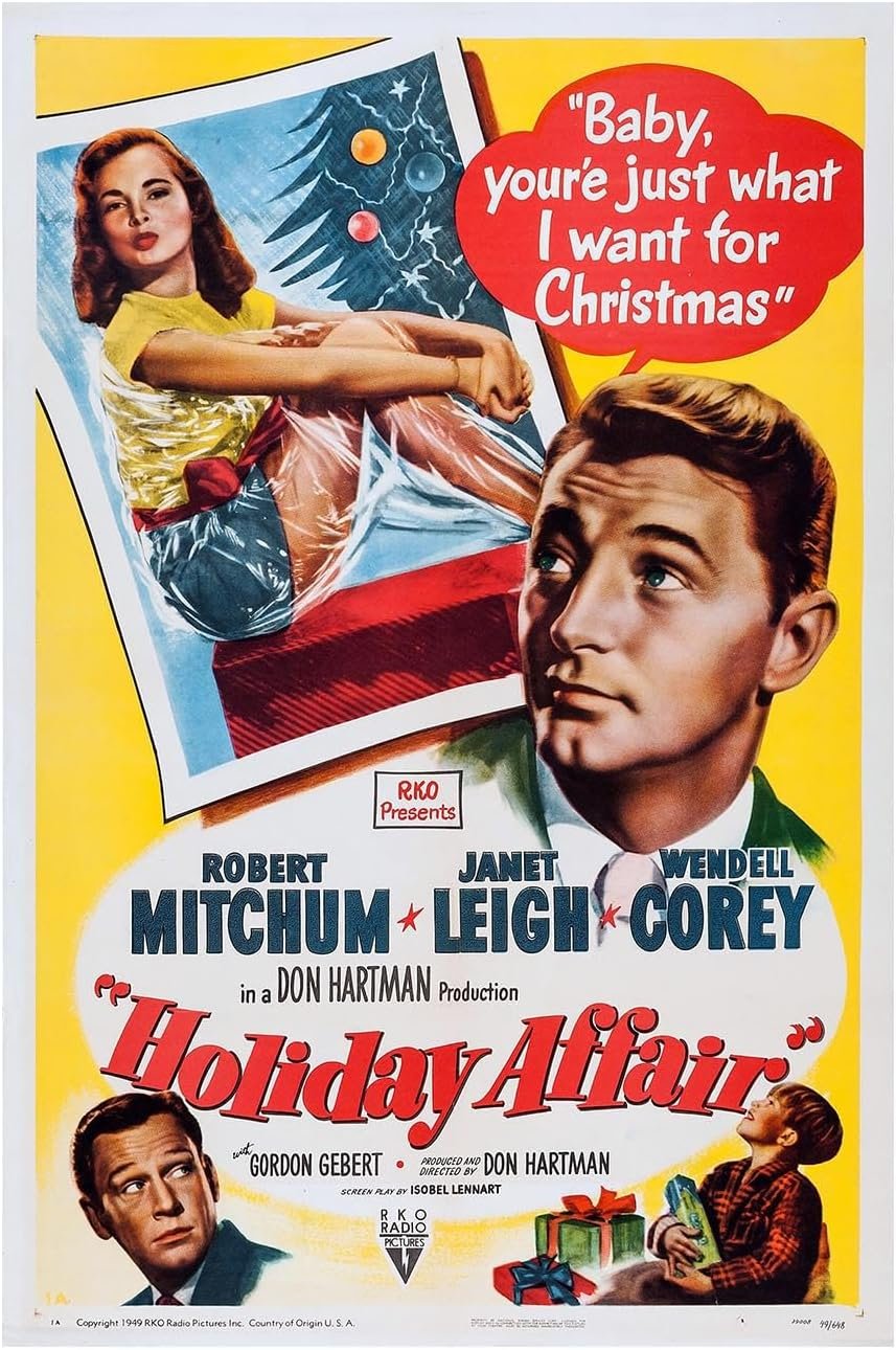 Holiday Affair 1949 v2 - Robert Mitchum - Vintage Classic Movie Poster-12 x 18 Inches