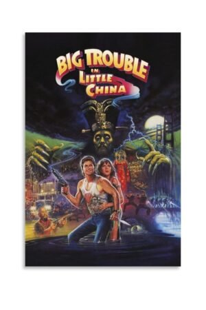 Horror Poster Big Trouble in Little China Movie Posters Poster Decorative Painting Canvas Wall Art Living Room Posters Bedroom Painting 12x18inch(30x45cm)