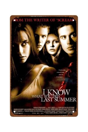 I Know What You Did Last Summer Movie Metal Wall Tin Sign Posters For Room Aesthetic Retro Gift Man Cave Decor Vintage Decorations 8"x12"
