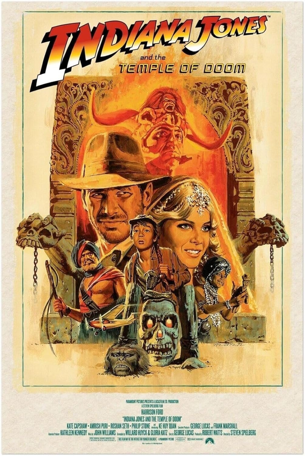 Indiana Jones and Temple of Doom - Movie Poster - US Version #1-24 x 36 Inches