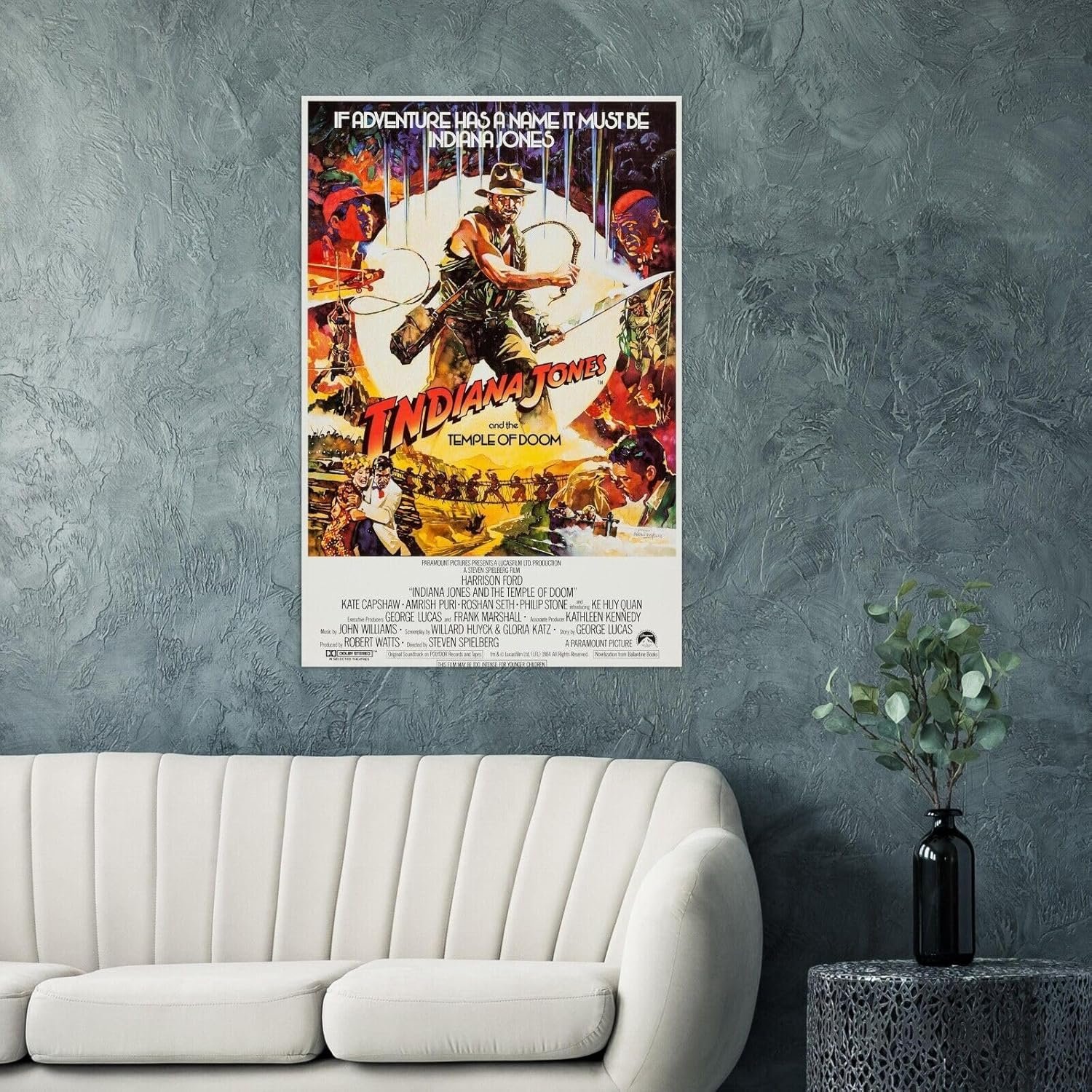 Indiana Jones and Temple of Doom - Movie Poster - US Version #2-24 x 36 Inches