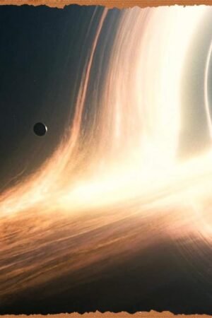 Interstellar Black Hole Science Fiction Poster Tin Sign Retro Vintage Wall Art Decor Metal Sign 8x12 inches