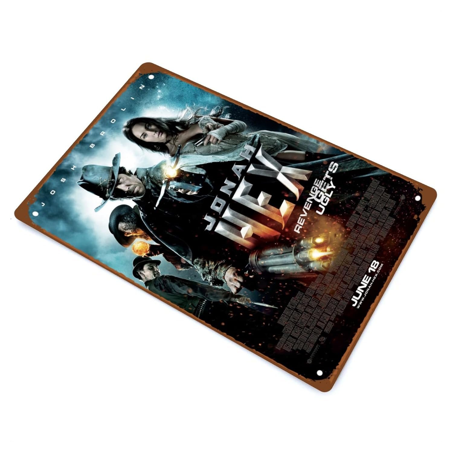 Jonah Hex Movie Metal Wall Tin Sign Classic Film Poster Retro Gift Man Cave Decor Vintage Decorations 8"x12"