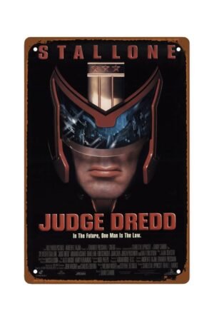 Judge Dredd Movie Metal Wall Tin Sign Classic Film Poster Retro Gift Man Cave Decor Vintage Decorations 8"x12"