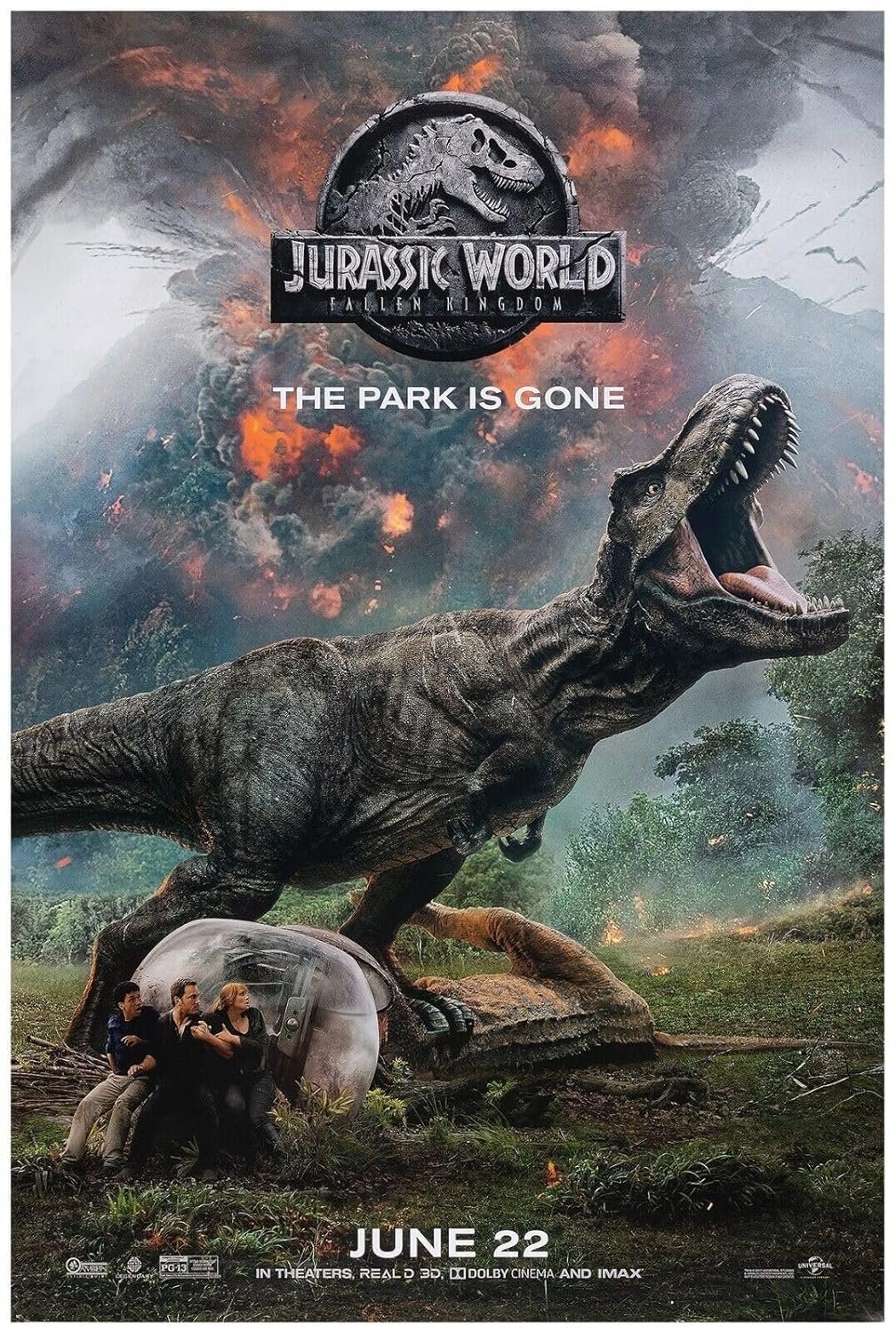 Jurassic World - Fallen Kingdom - 2018 - Movie Poster - US Release - Teaser #2-24 x 36 Inches