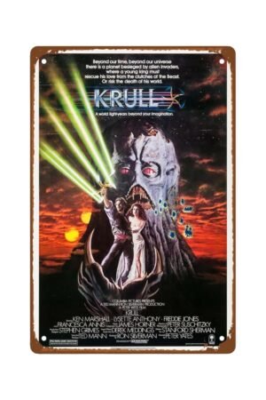 Krull Movie Metal Wall Tin Sign Vintage Movie Poster Retro Gift Man Cave Decor Vintage Decorations 8"x12"