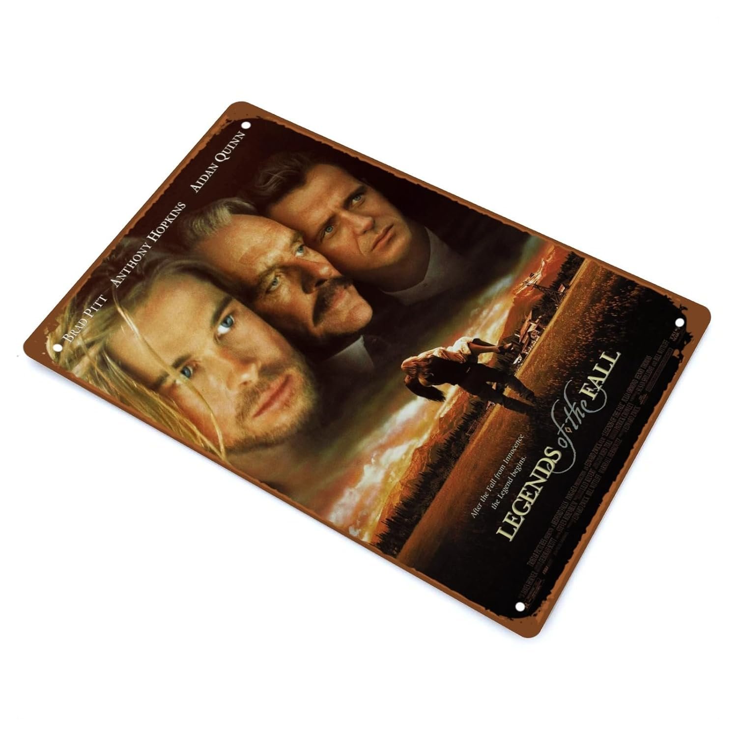 Legends Of The Fall Movie Metal Wall Tin Sign Plot Love Movie Rustic Retro Gift Man Cave Decor Vintage Decorations War Western Films 8"x12"