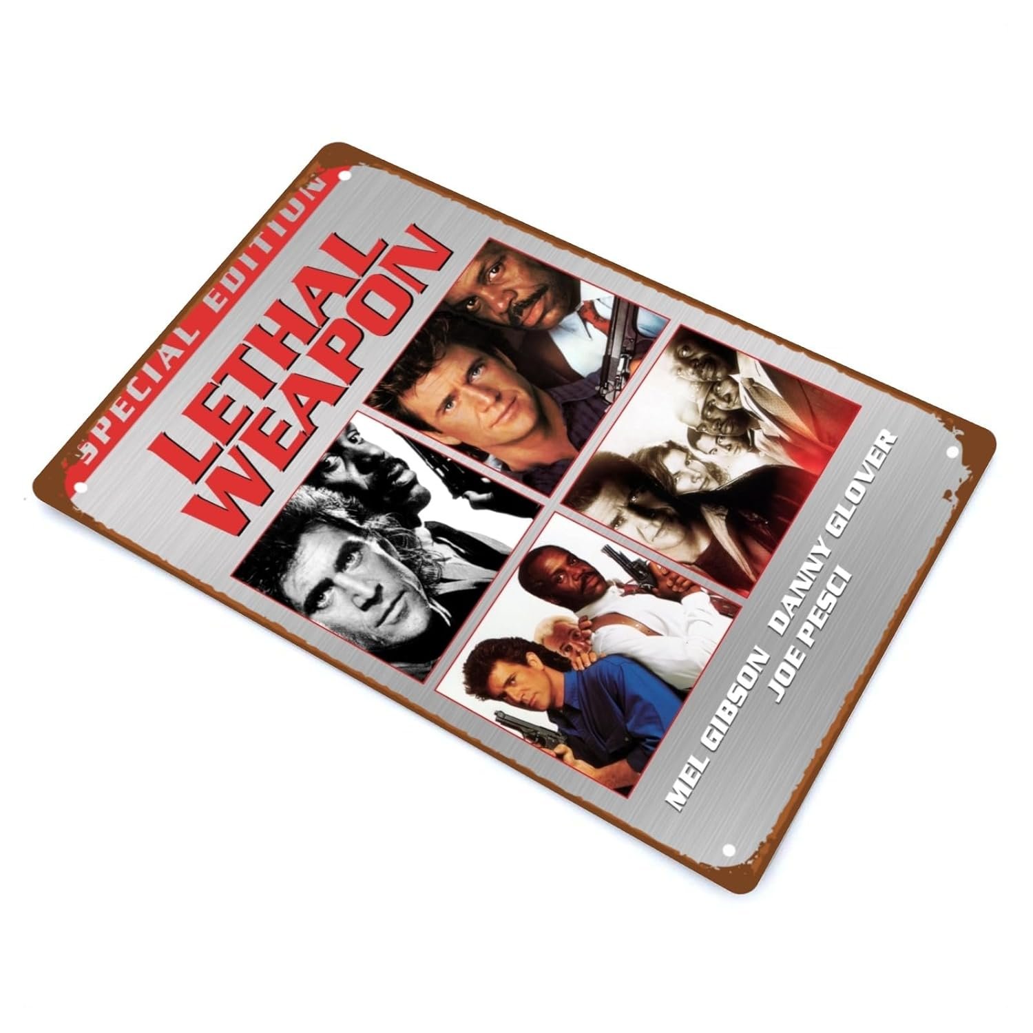 Lethal Weapon Movie Man Cave Decor Action Comedy Films Country Rustic Metal Wall Tin Sign Retro Gift Vintage Decorations Fight Plot Films 8"x12"