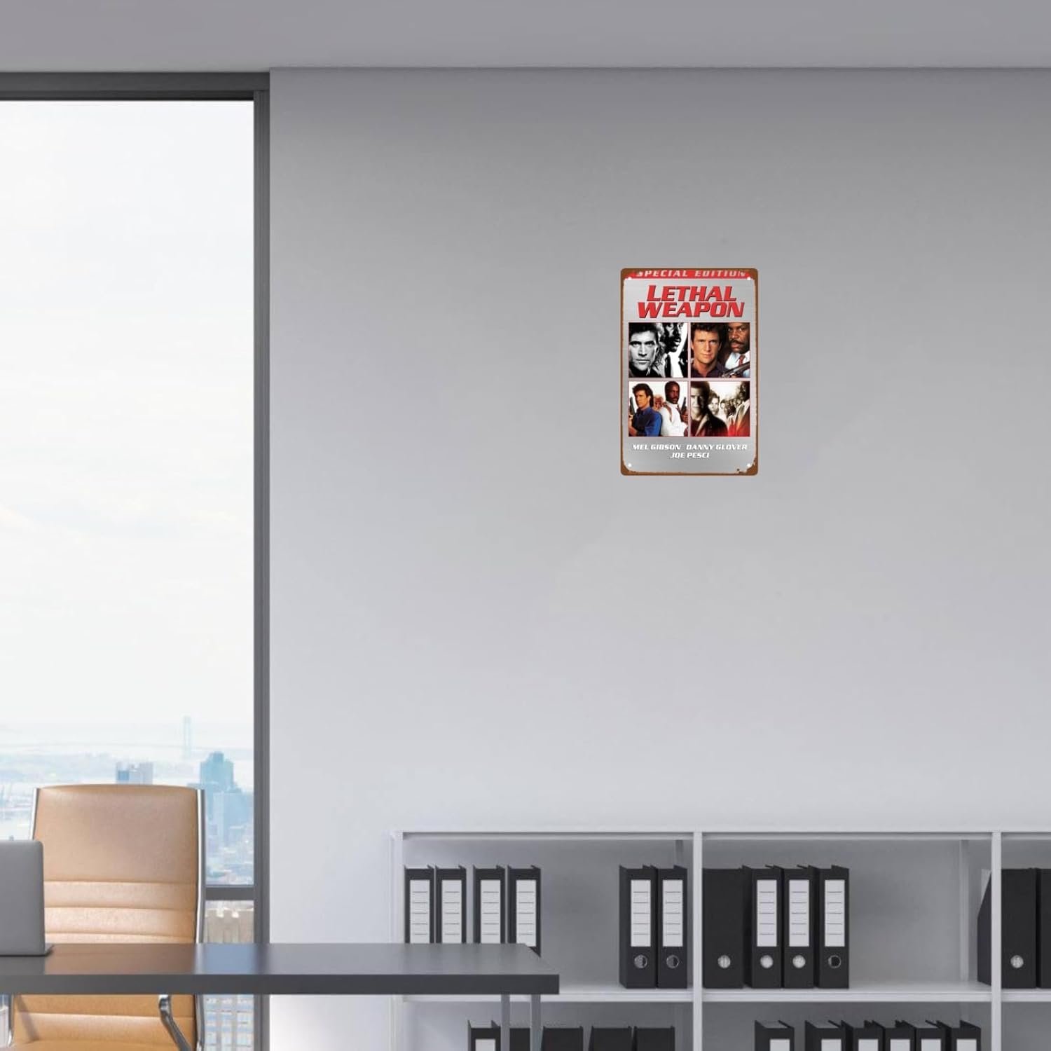 Lethal Weapon Movie Man Cave Decor Action Comedy Films Country Rustic Metal Wall Tin Sign Retro Gift Vintage Decorations Fight Plot Films 8"x12"