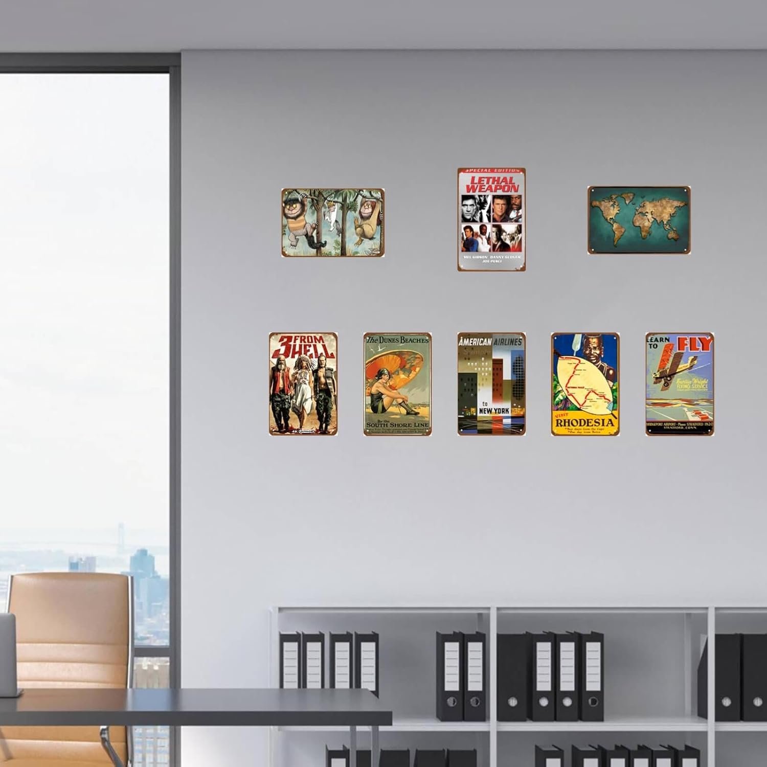 Lethal Weapon Movie Man Cave Decor Action Comedy Films Country Rustic Metal Wall Tin Sign Retro Gift Vintage Decorations Fight Plot Films 8"x12"