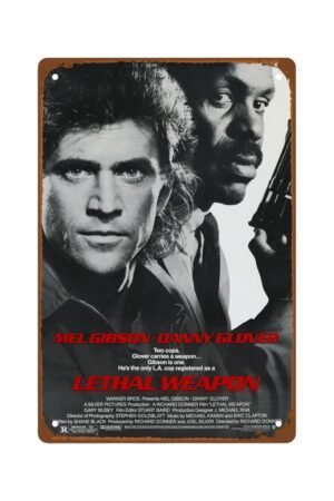Lethal Weapon Moviewall art Metal Wall Tin Sign Classic Film Poster room decor Retro Gift Man Cave Decor Vintage Decorations 8"x12"