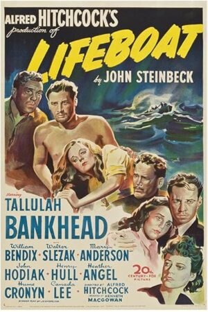 Lifeboat - Alfred Hitchcock - 1944 - WW2 - Movie Poster-24 x 36 Inches