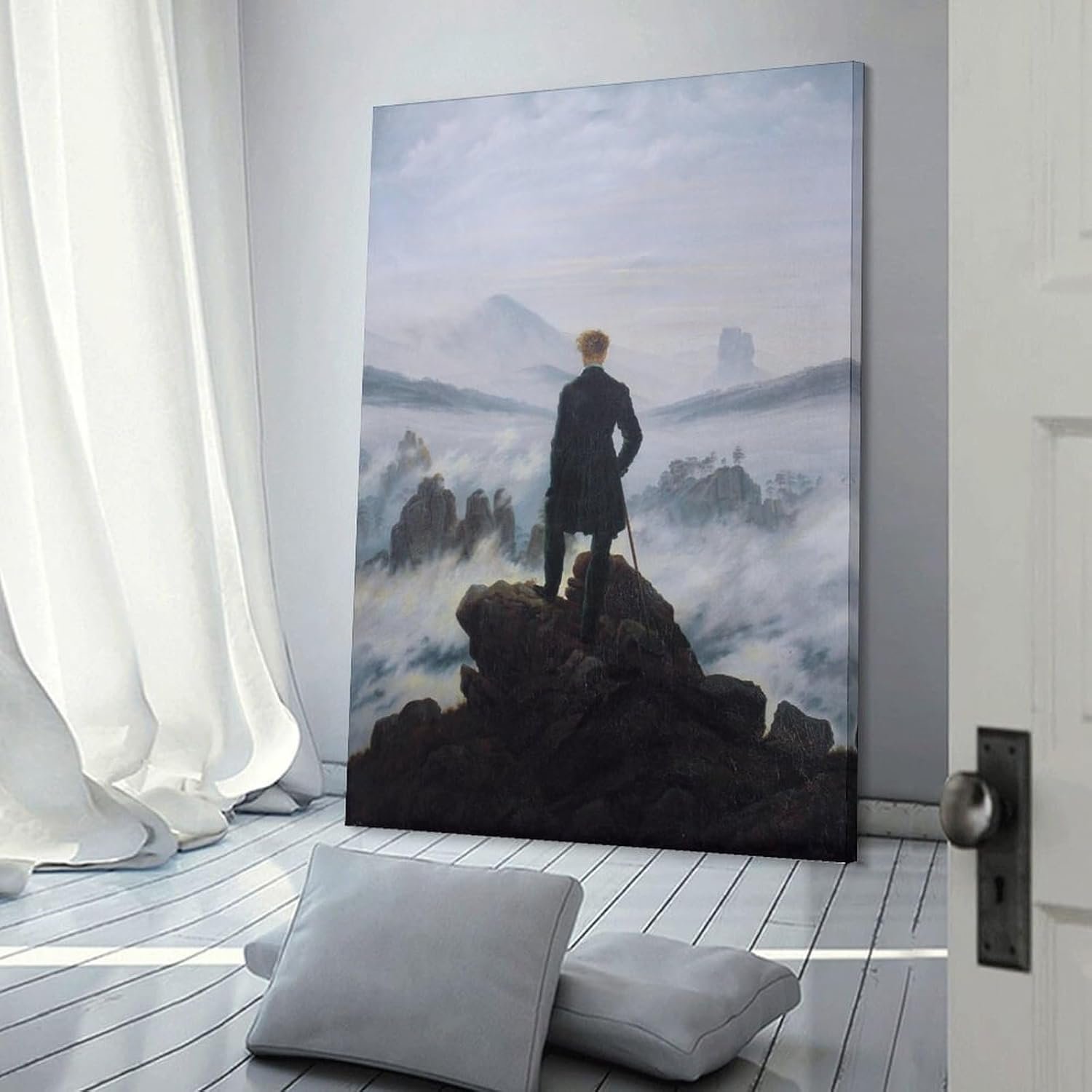 liuxingokgo The Wanderer Above The Sea of Fog Prints Poster Decorative Painting Canvas Wall Art Living Room Posters Bedroom Painting 12x18inch(30x45cm)