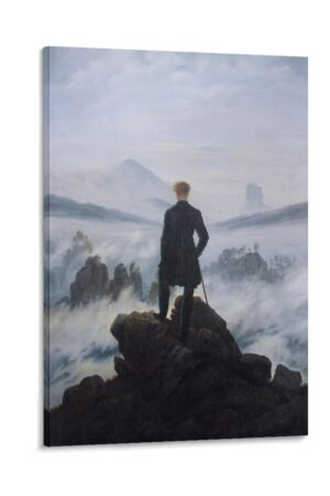 liuxingokgo The Wanderer Above The Sea of Fog Prints Poster Decorative Painting Canvas Wall Art Living Room Posters Bedroom Painting 12x18inch(30x45cm)