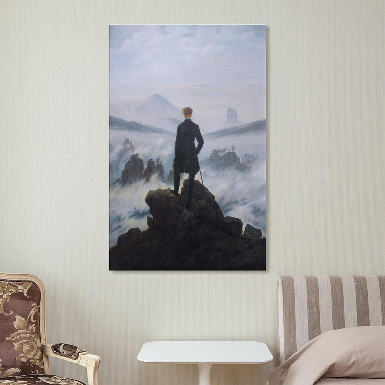 liuxingokgo The Wanderer Above The Sea of Fog Prints Poster Decorative Painting Canvas Wall Art Living Room Posters Bedroom Painting 12x18inch(30x45cm)