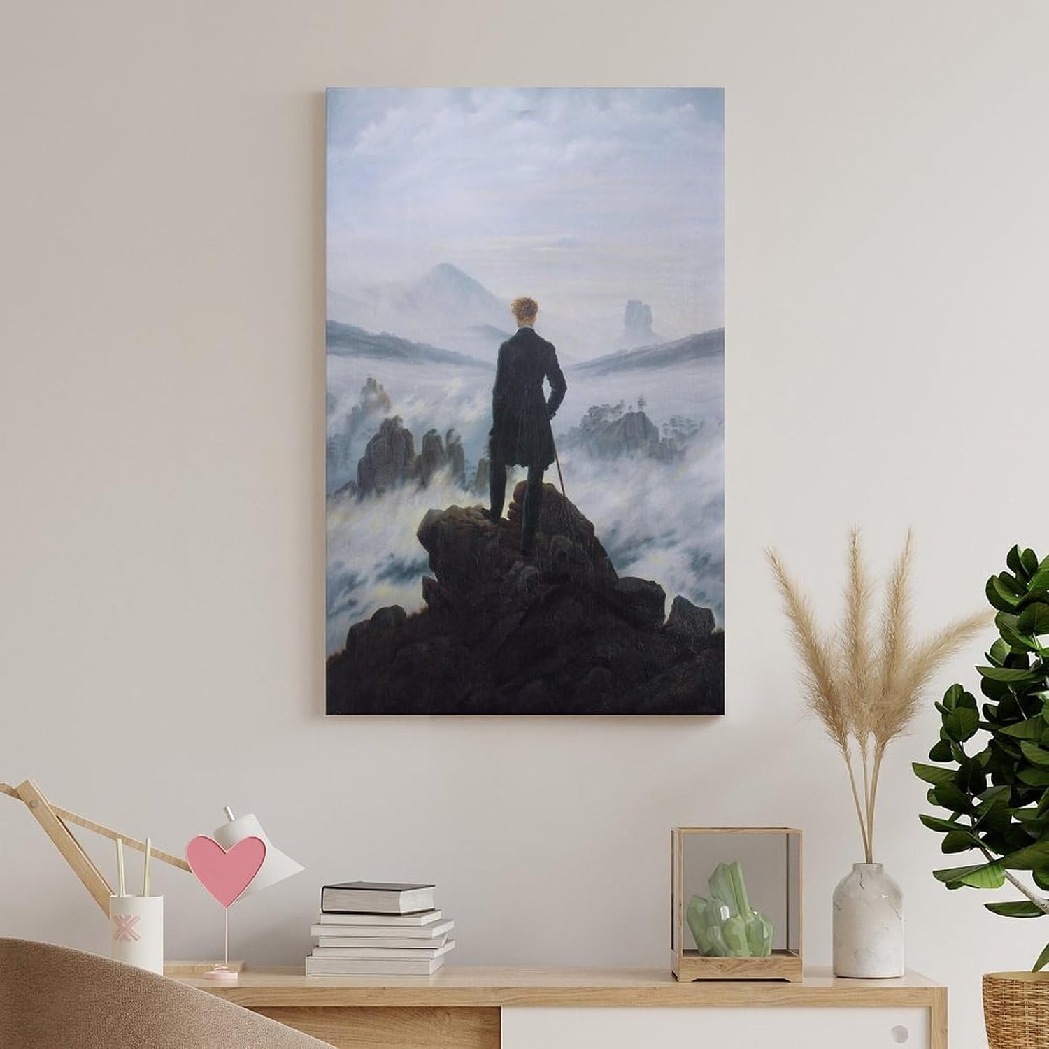 liuxingokgo The Wanderer Above The Sea of Fog Prints Poster Decorative Painting Canvas Wall Art Living Room Posters Bedroom Painting 12x18inch(30x45cm)
