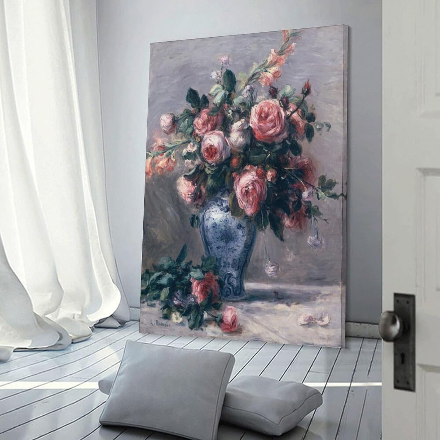 liuxingokgo Vase of Roses Prints Poster Decorative Painting Canvas Wall Art Living Room Posters Bedroom Painting 16x24inch(40x60cm)
