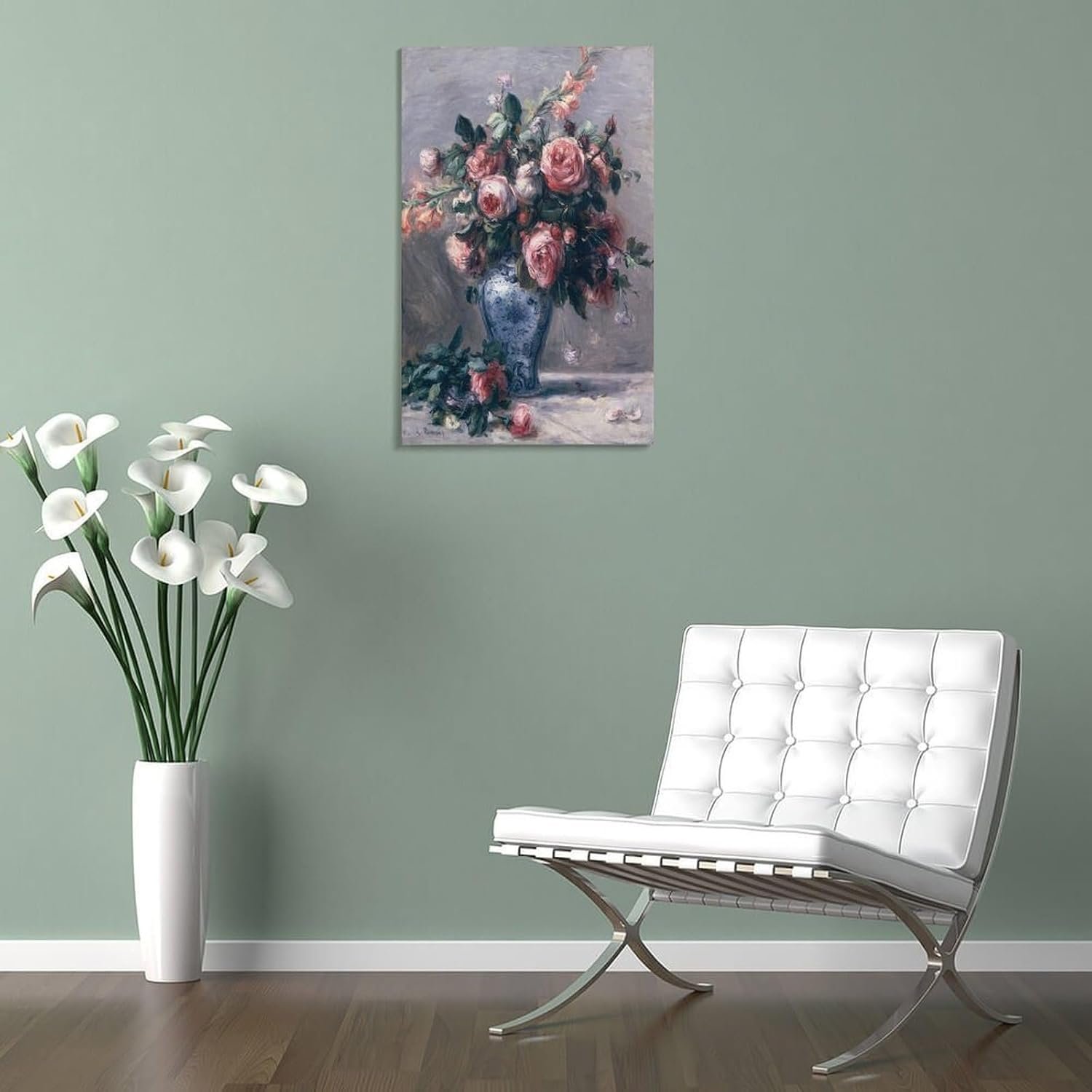 liuxingokgo Vase of Roses Prints Poster Decorative Painting Canvas Wall Art Living Room Posters Bedroom Painting 16x24inch(40x60cm)