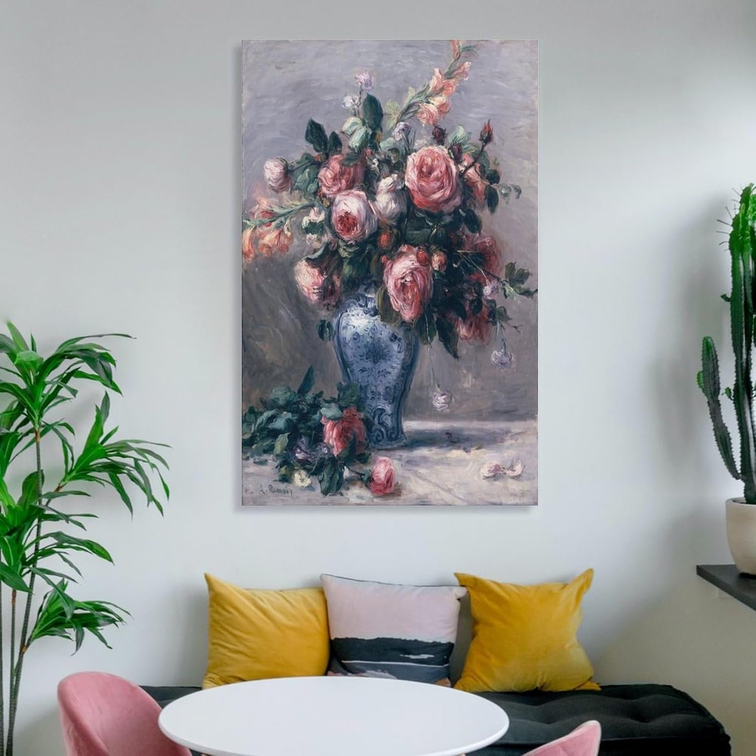 liuxingokgo Vase of Roses Prints Poster Decorative Painting Canvas Wall Art Living Room Posters Bedroom Painting 16x24inch(40x60cm)