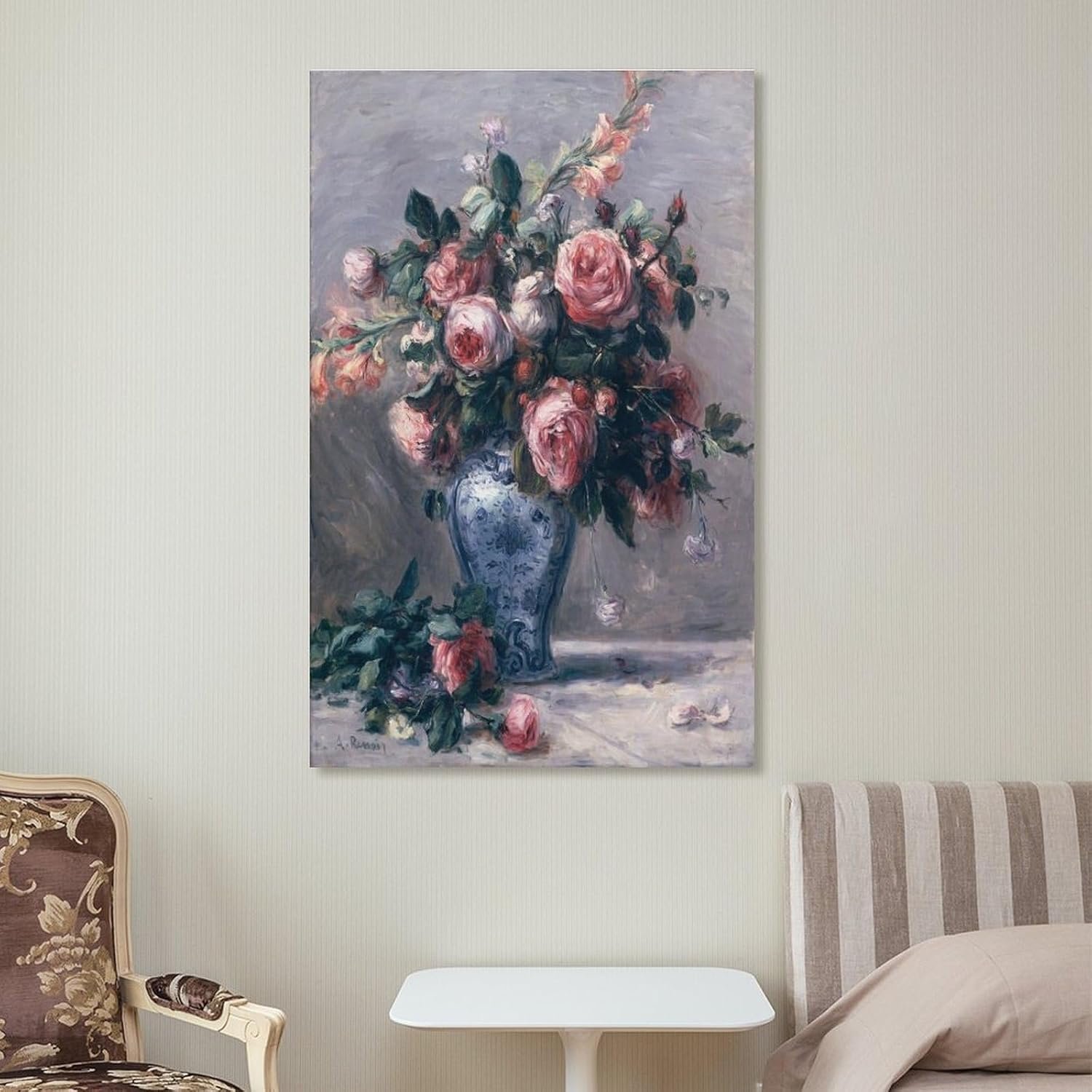 liuxingokgo Vase of Roses Prints Poster Decorative Painting Canvas Wall Art Living Room Posters Bedroom Painting 16x24inch(40x60cm)