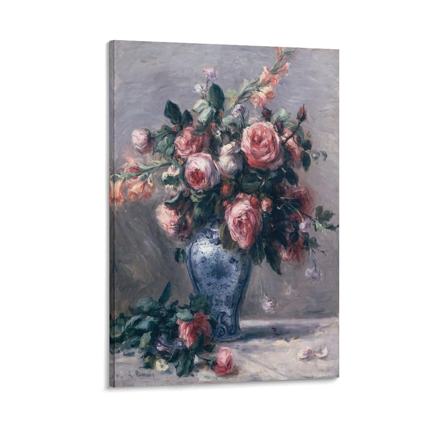 liuxingokgo Vase of Roses Prints Poster Decorative Painting Canvas Wall Art Living Room Posters Bedroom Painting 16x24inch(40x60cm)