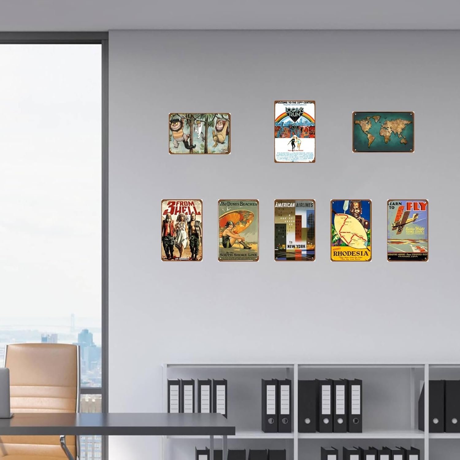 Logan's Run Movie Man Cave Decor Classic Old Movie Vintage Metal Wall Tin Sign Retro Gift Vintage Classic Retro Movie Decorations 8"x12"