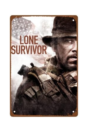 Lone Survivor Movie Man Cave Decor Drama Action Film Art Deco Metal Wall Tin Sign Retro Gift Vintage Decorations Biographical War Film 8"x12"