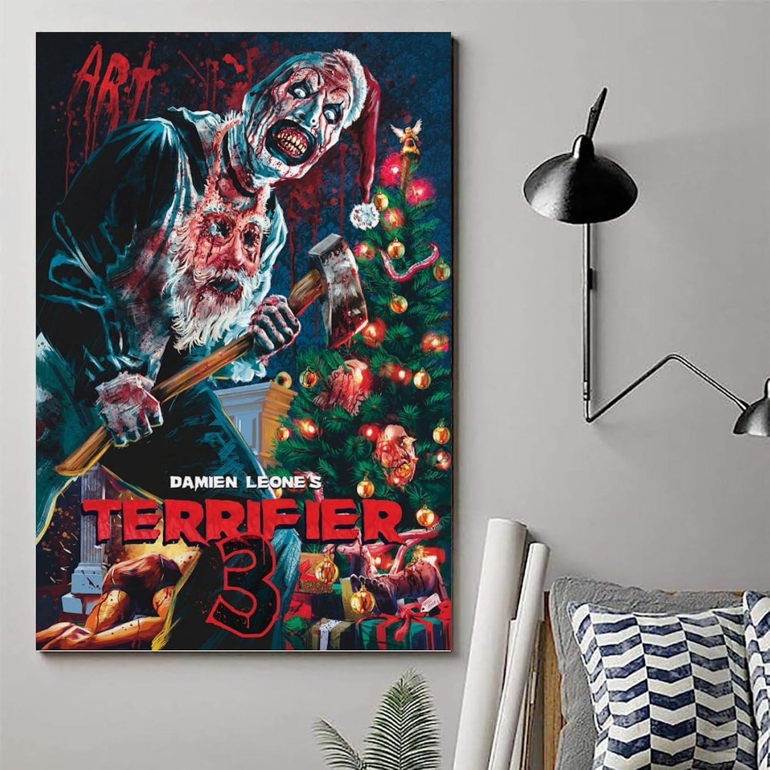 Loopo Terrifier 3 Movie Posters for Room Aesthetic Canvas Wall Art Decor 24x36inch(60x90cm), Unframe-style-7