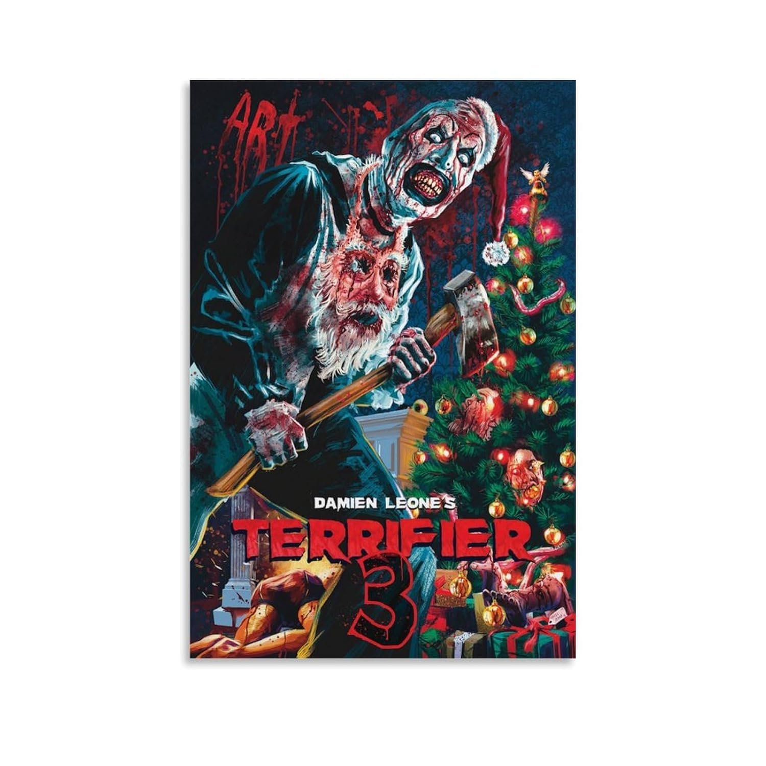 Loopo Terrifier 3 Movie Posters for Room Aesthetic Canvas Wall Art Decor 24x36inch(60x90cm), Unframe-style-7