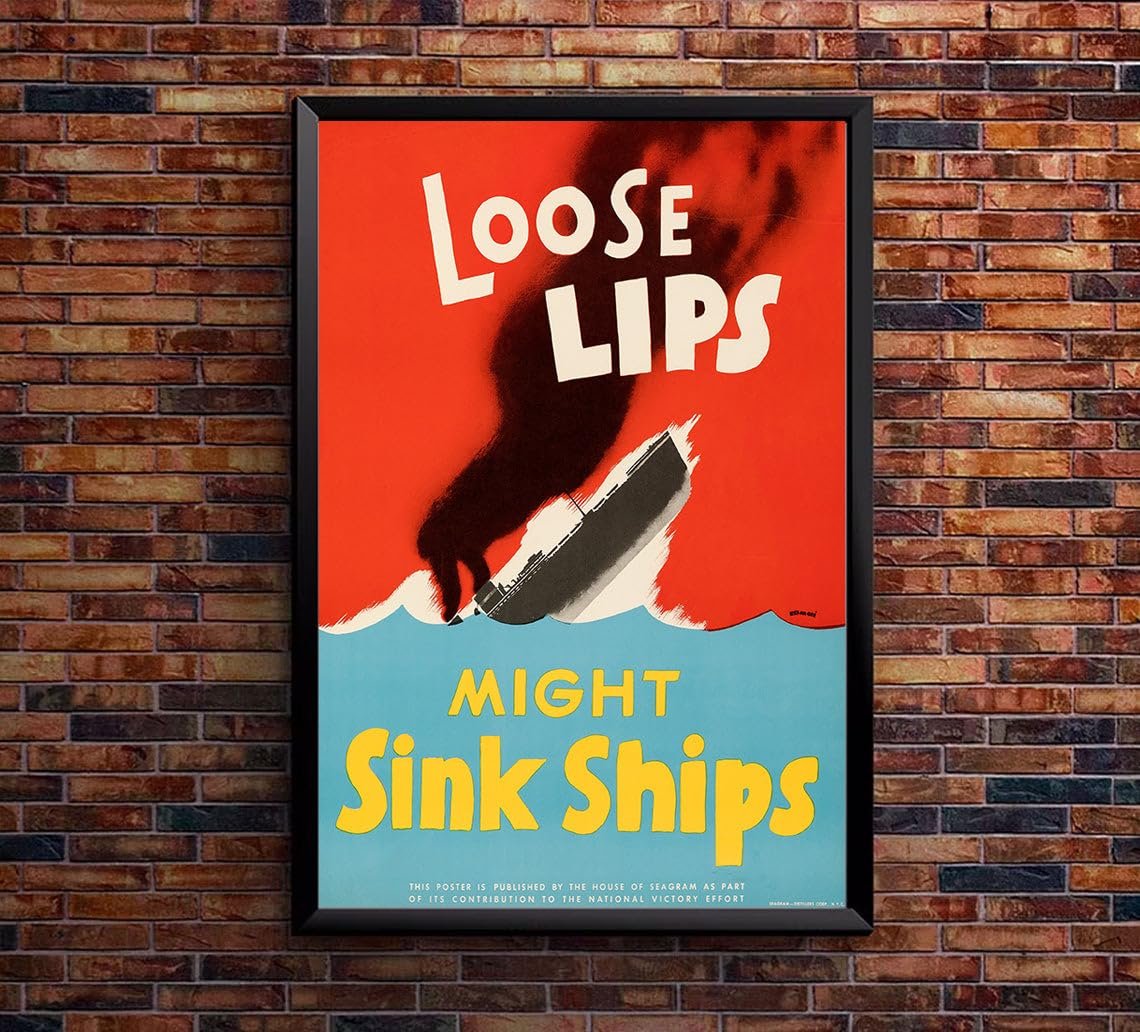 Loose Lips Might Sink Ships - WW2 Poster-8 x 12 Inches (US/CAN only)