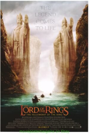 LORD OF THE RINGS MOVIE POSTER DS 27x40 Repaired 2nd Style ADV + RARE LOTR BONUS