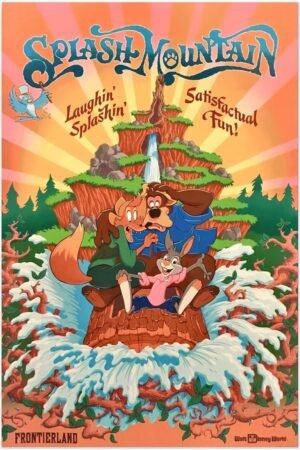 Lost Island Trading Company Disney Attraction Poster - Splash Mountain - Disney World Vintage-12 x 18 Inches