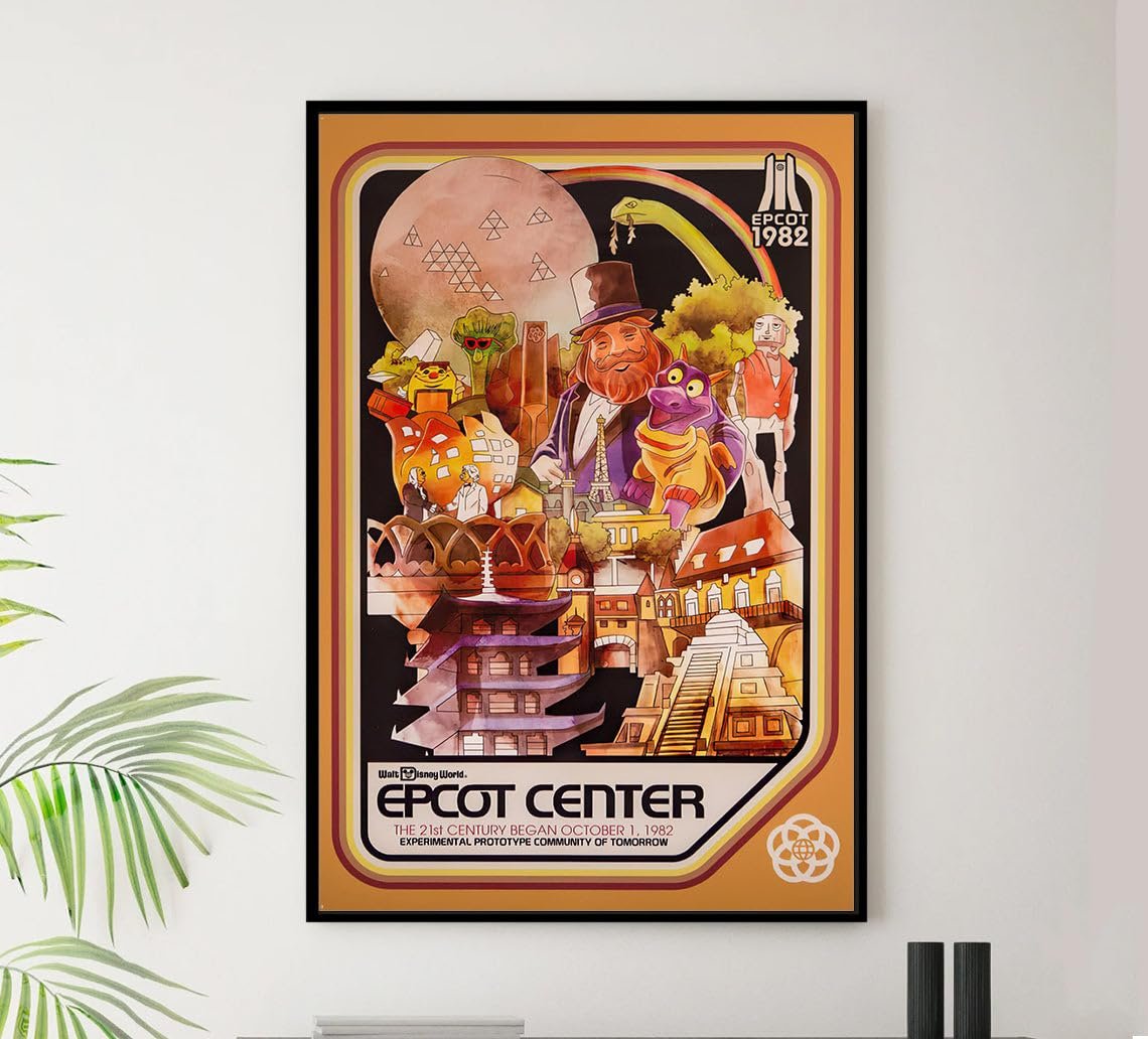 Lost Island Trading Company Epcot Center - Disneyworld - 1982 Opening - Figment - Disneyworld Poster-8 x 12 Inches (US/CAN Only)
