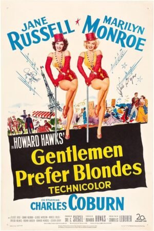 Lost Island Trading Company Gentlemen Prefer Blondes 1953 - Vintage Classic Movie Poster-12 x 18 Inches