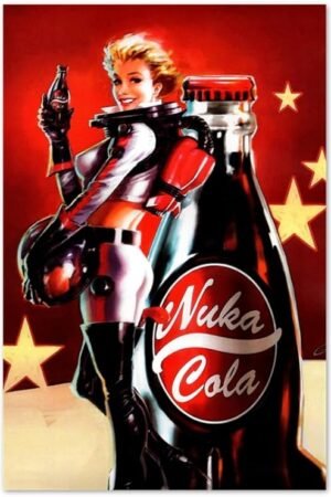 Lost Island Trading Company Nuka Cola Space Girl Pin Up Poster - Fallout Game-24 x 36 Inches