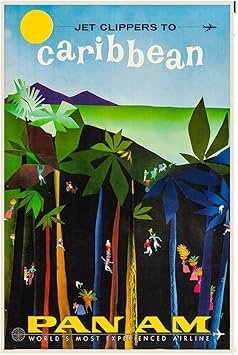 Lost Island Trading Company Pan American Airlines - Caribbean - 1960s - Vintage Travel Poster (24x36Inches)