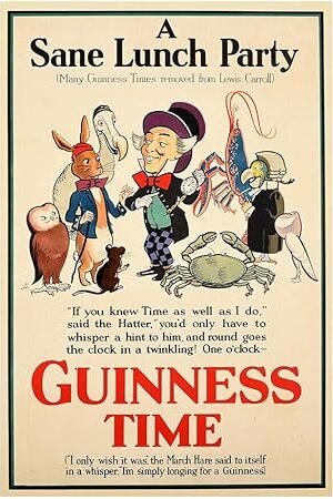 Lunch Party - Vintage Advertising Poster - Beer and Wine Print-8 x 12 Inches