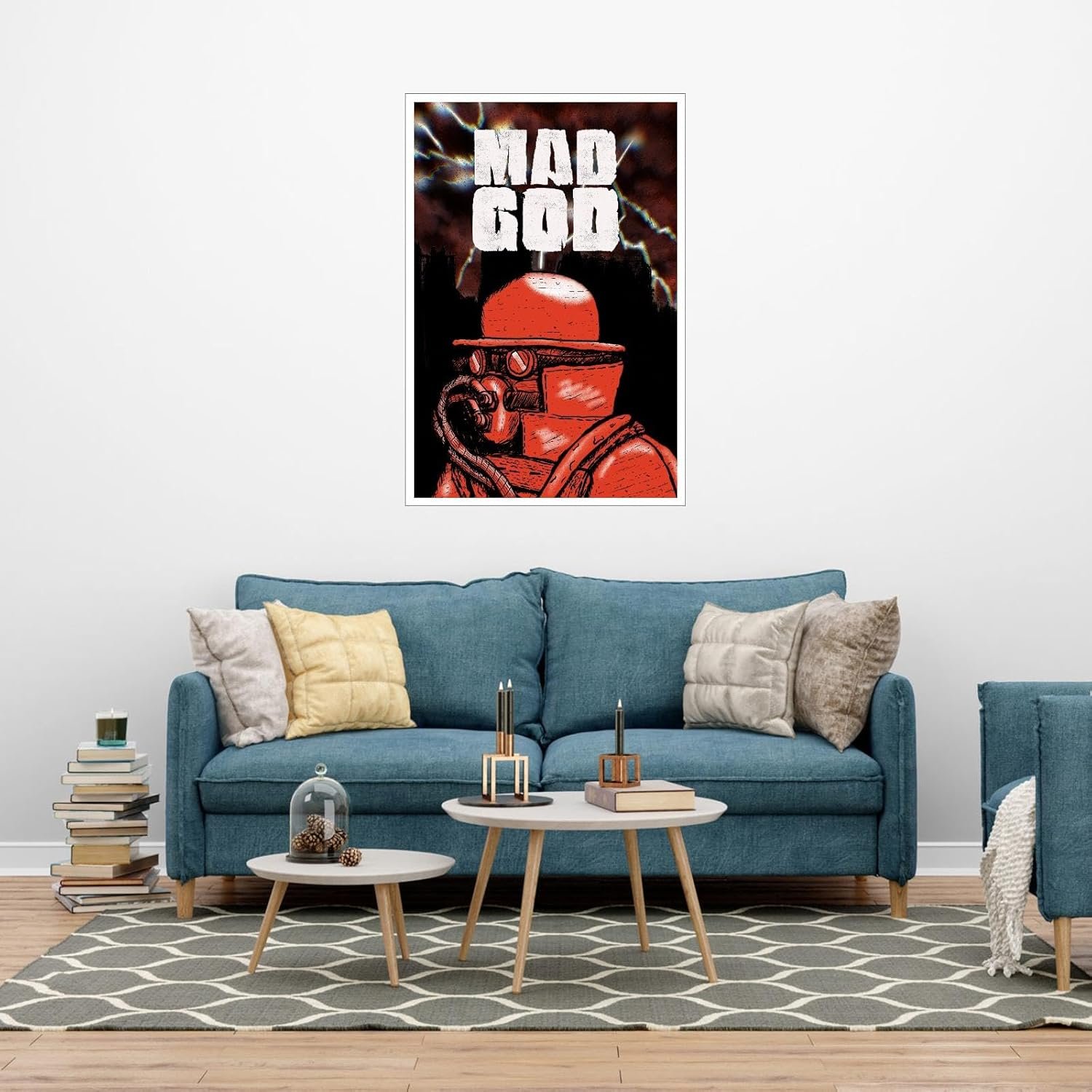 Mad God Movies Poster Canvas Prints Action Drama Movies poster Thrilling Horror Movies Posters Wall Art For Home Office Living Room Decorations Noframed 12"x8"