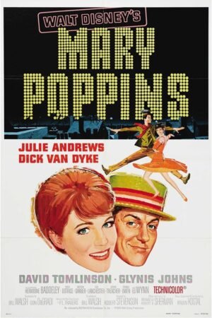 Mary Poppins 1964 - Vintage Classic Movie Poster-24 x 36 Inches
